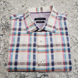 Bugatchi Men's Large Colorful Button Down Shirt